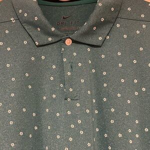 Nike Golf Teal Polo with White Floral Design - worn once - XL